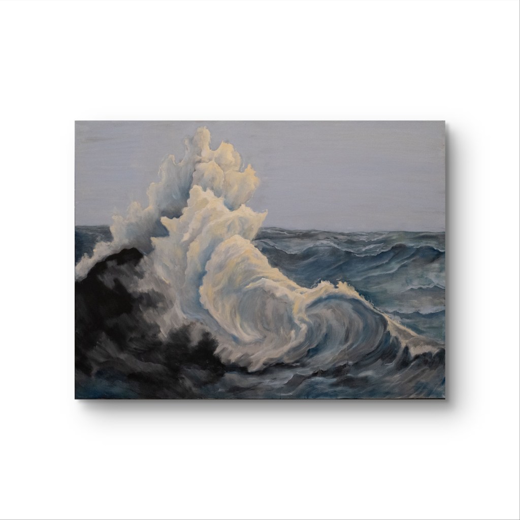 Wholly Surrendered (2025), Oil on linen canvas, 36×48″